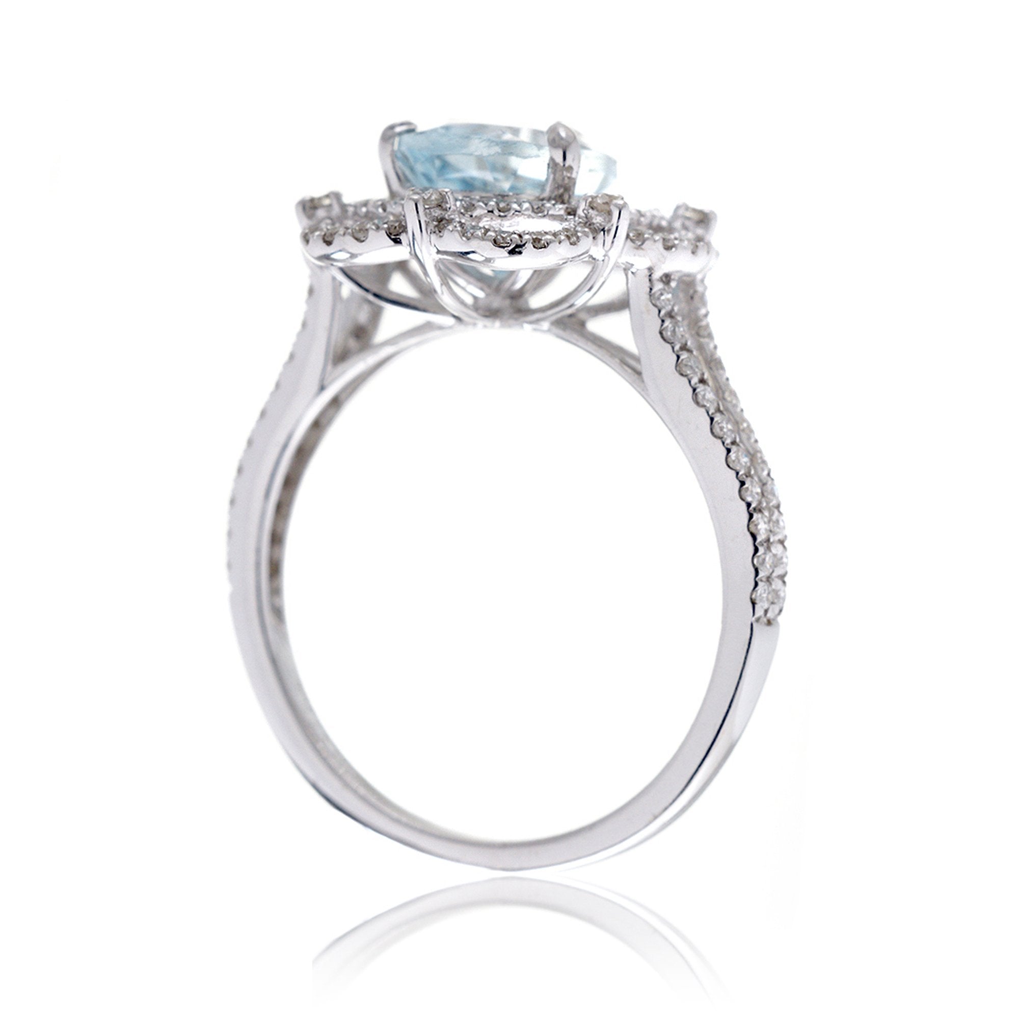 The Anastasia Pear Cut Aquamarine Ring