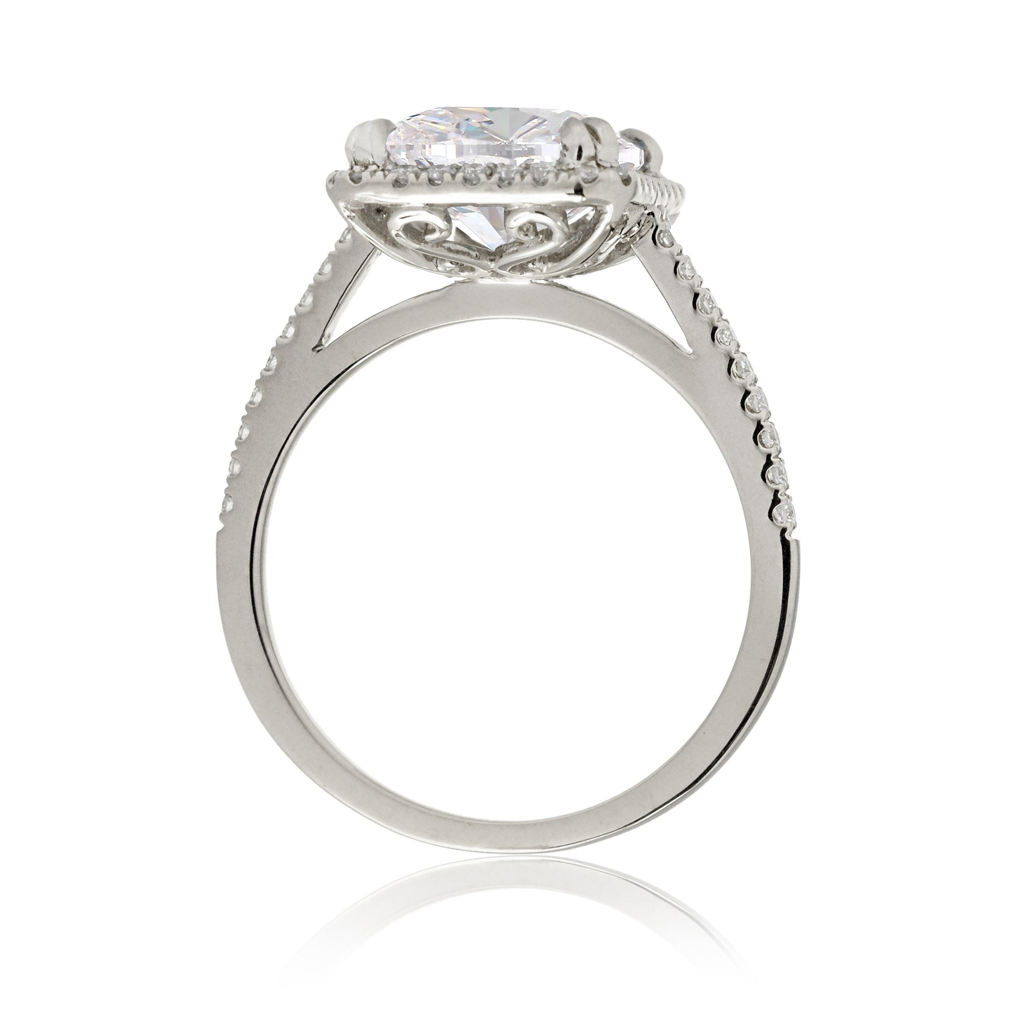 The Signature Emerald Cut Moissanite Ring