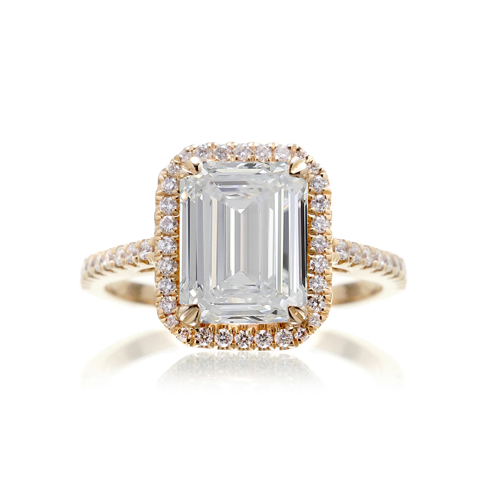 Emerald Cut Lab-Grown Diamond Rings - Shop Emerald Cut Lab Created Diamonds