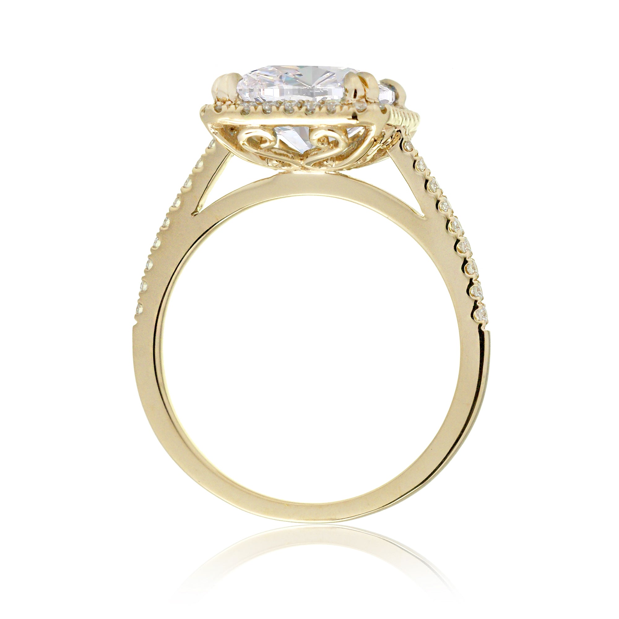 The Signature Emerald Cut Moissanite Ring