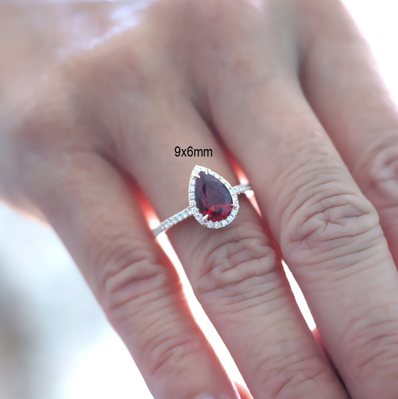 Ruby pear hot sale shaped ring