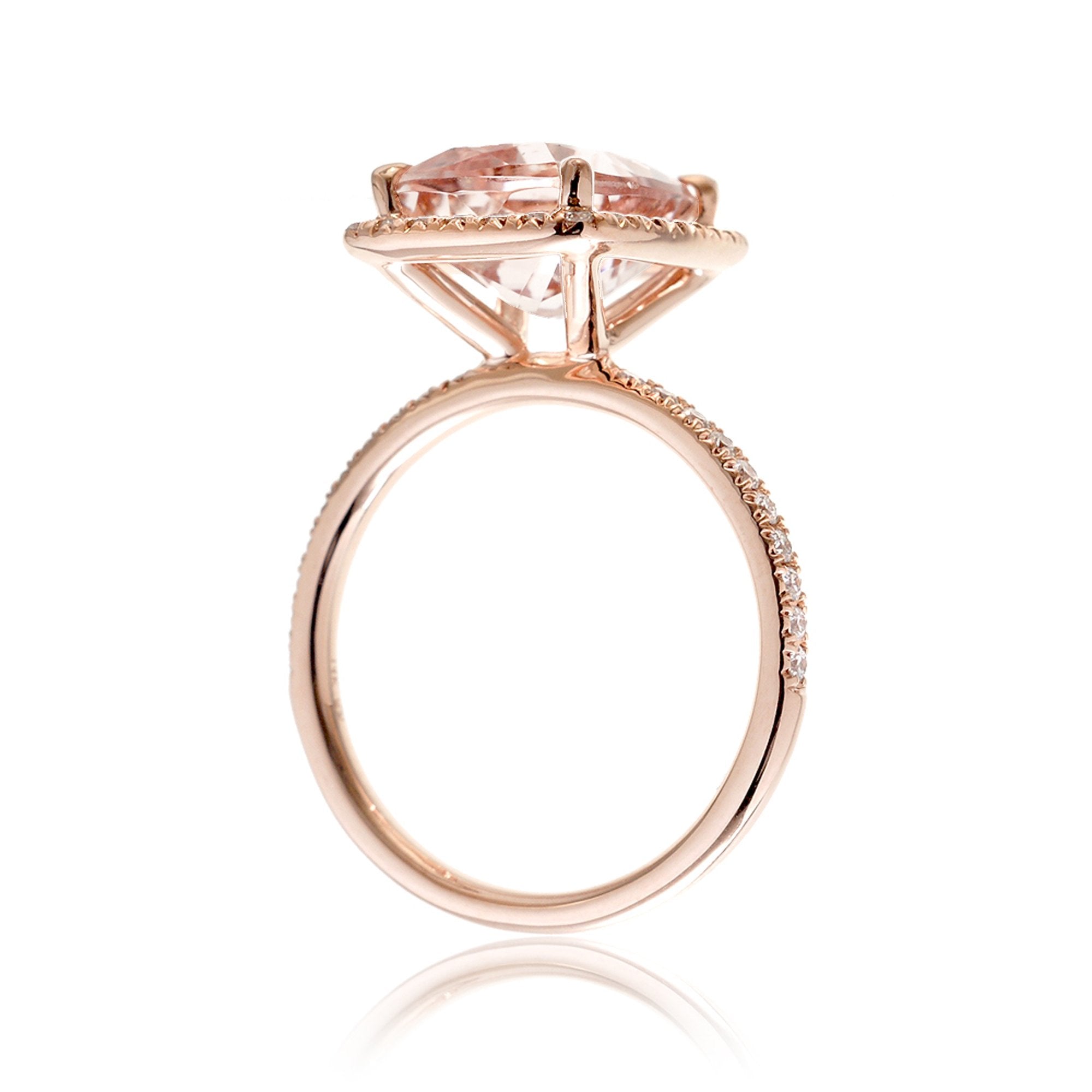 The Caitlin Cushion Morganite Ring