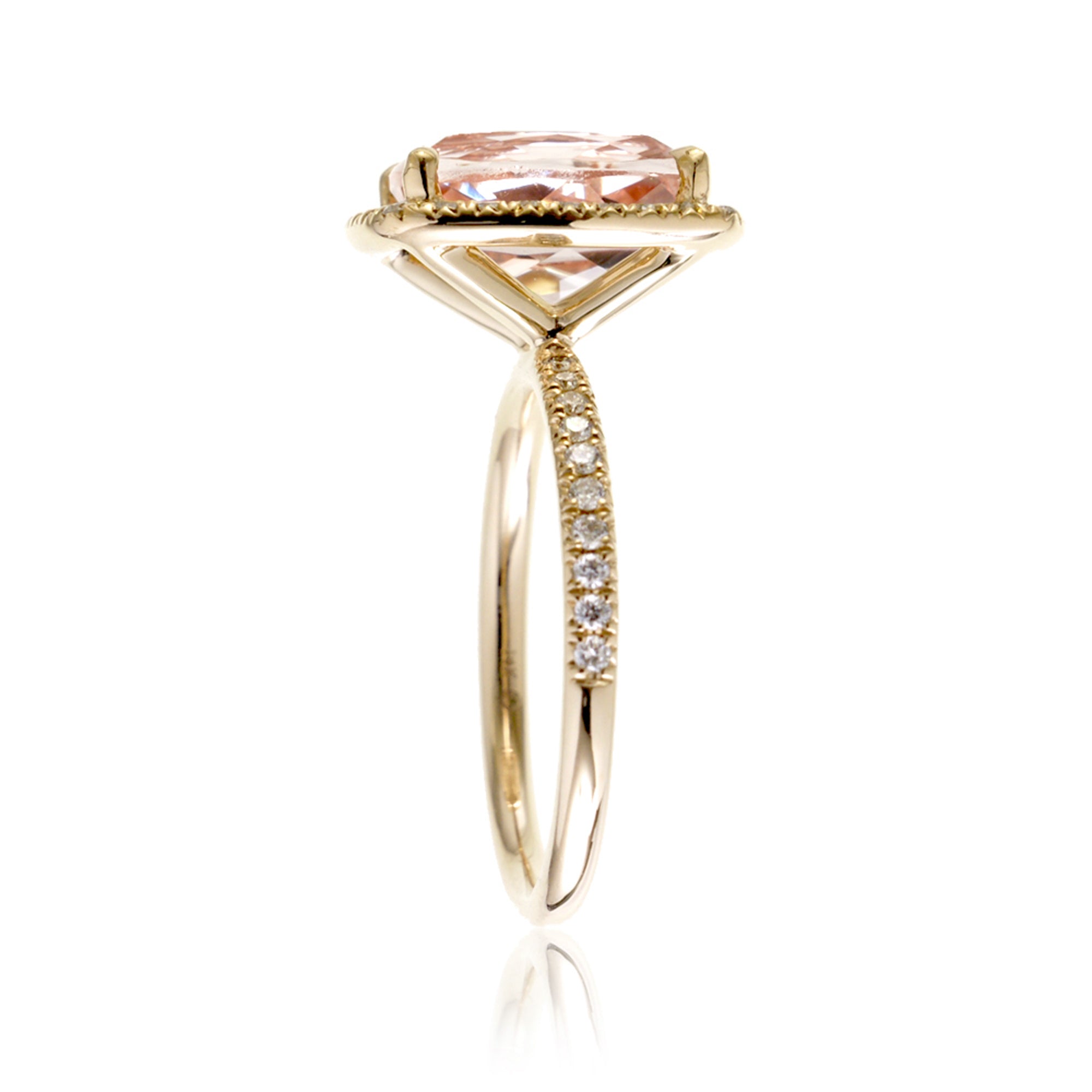 The Caitlin Cushion Morganite Ring