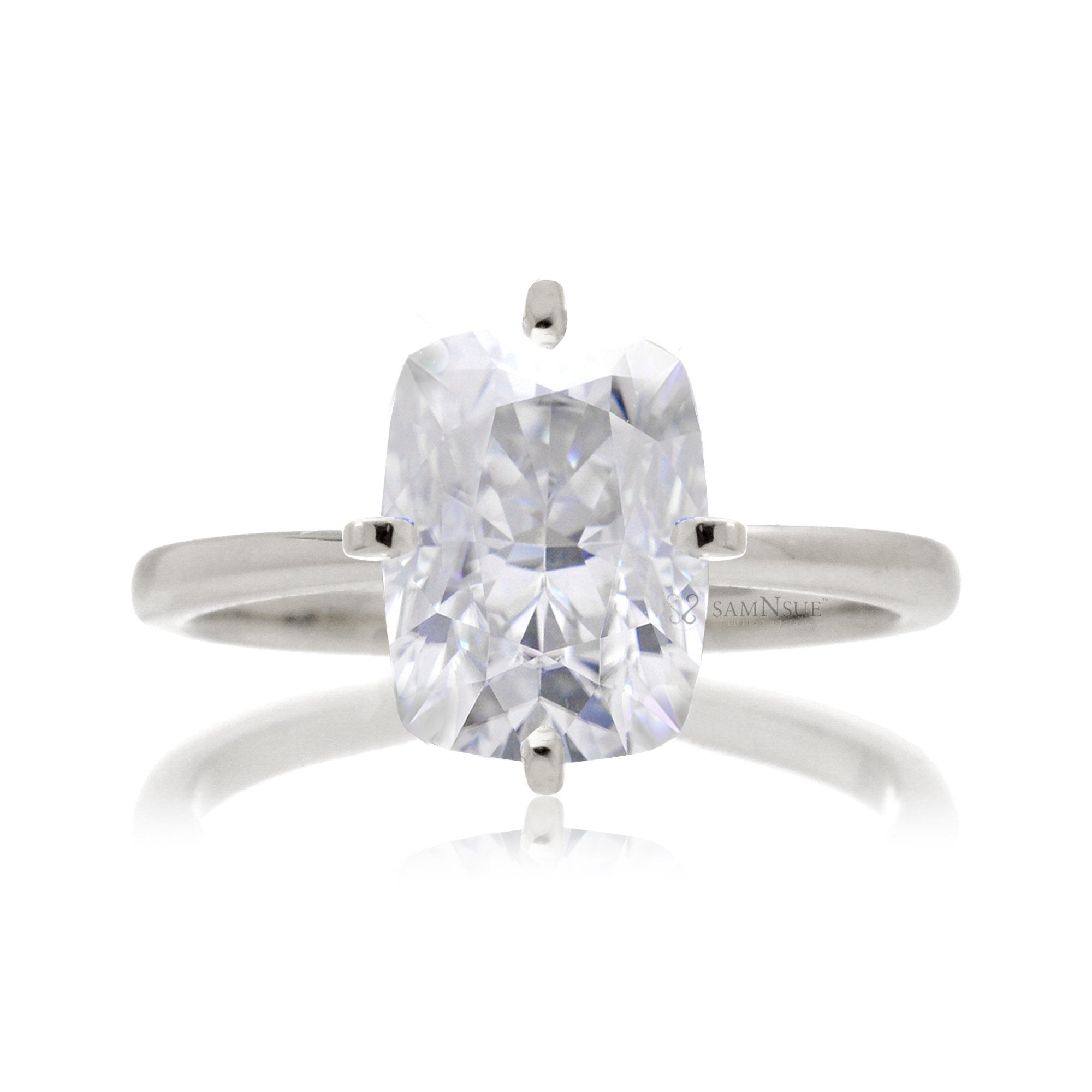 The Adeline Cushion Moissanite Ring