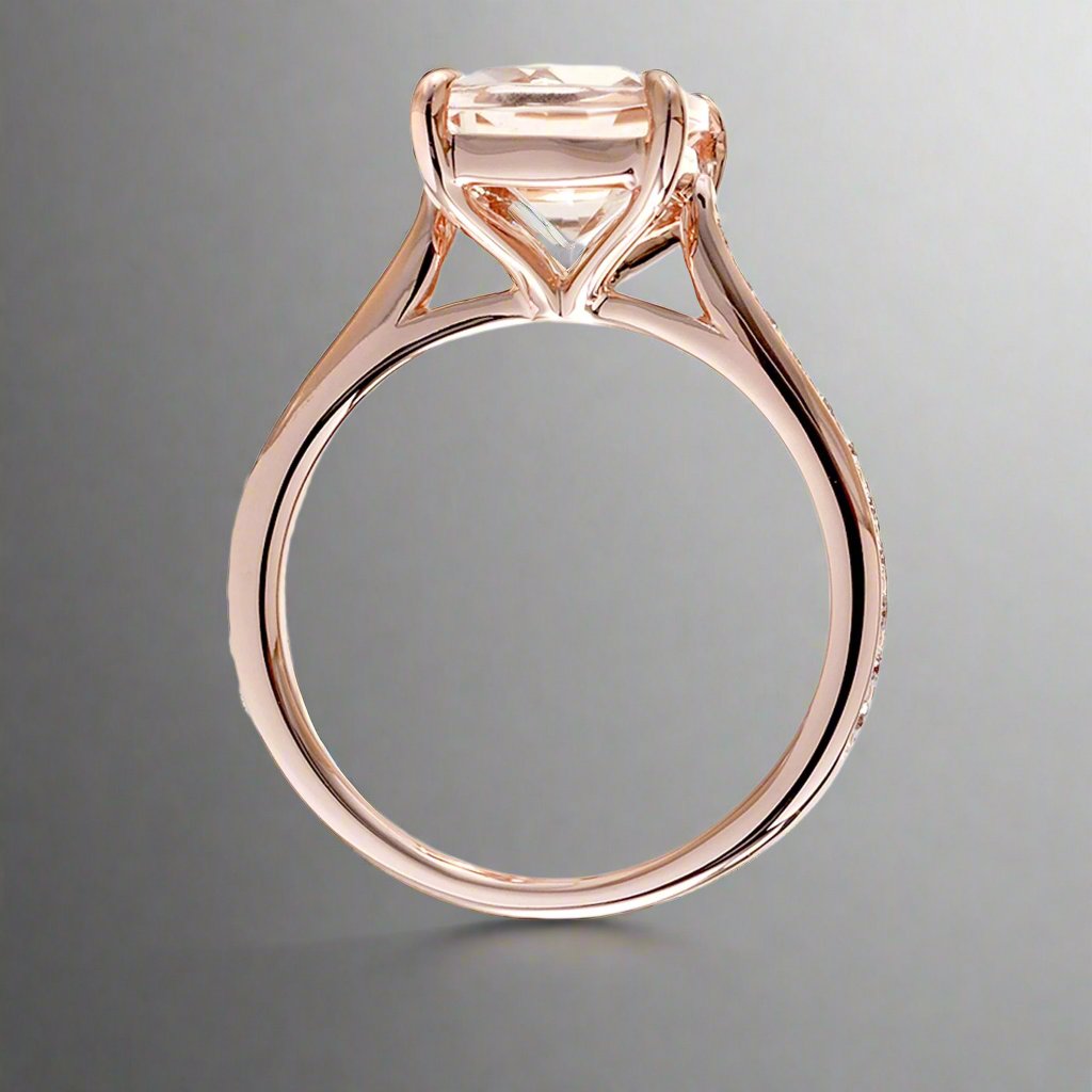 The Emily Cushion Morganite Ring