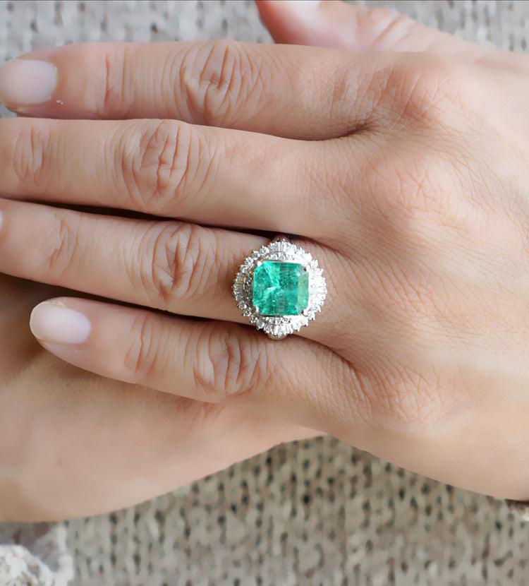 Huge store emerald ring