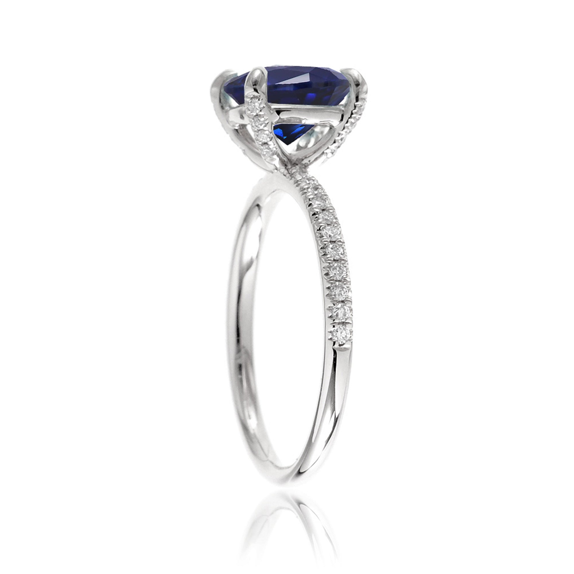 Sterling Silver Stackable Ring Sapphire Created Expressions ユニ
