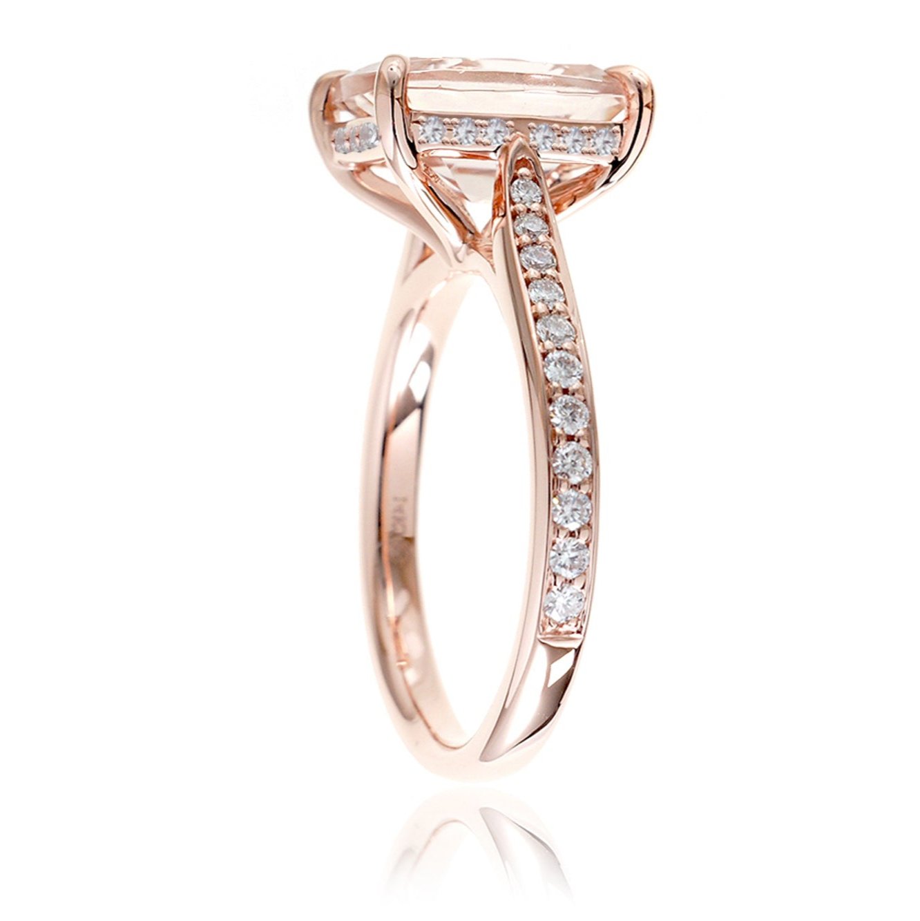 The Emily Cushion Morganite Ring