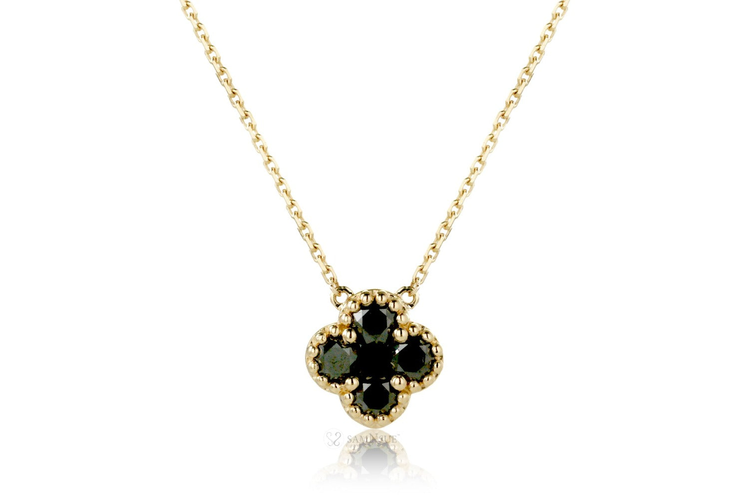 Black Diamond Heart Shaped Pendant - Splendor Jewels Exchange