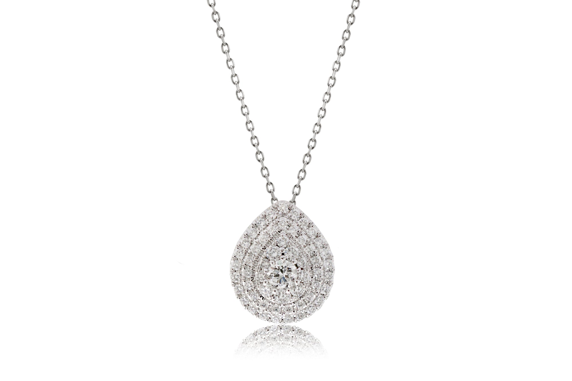 The Peony Pear Diamond Pendant