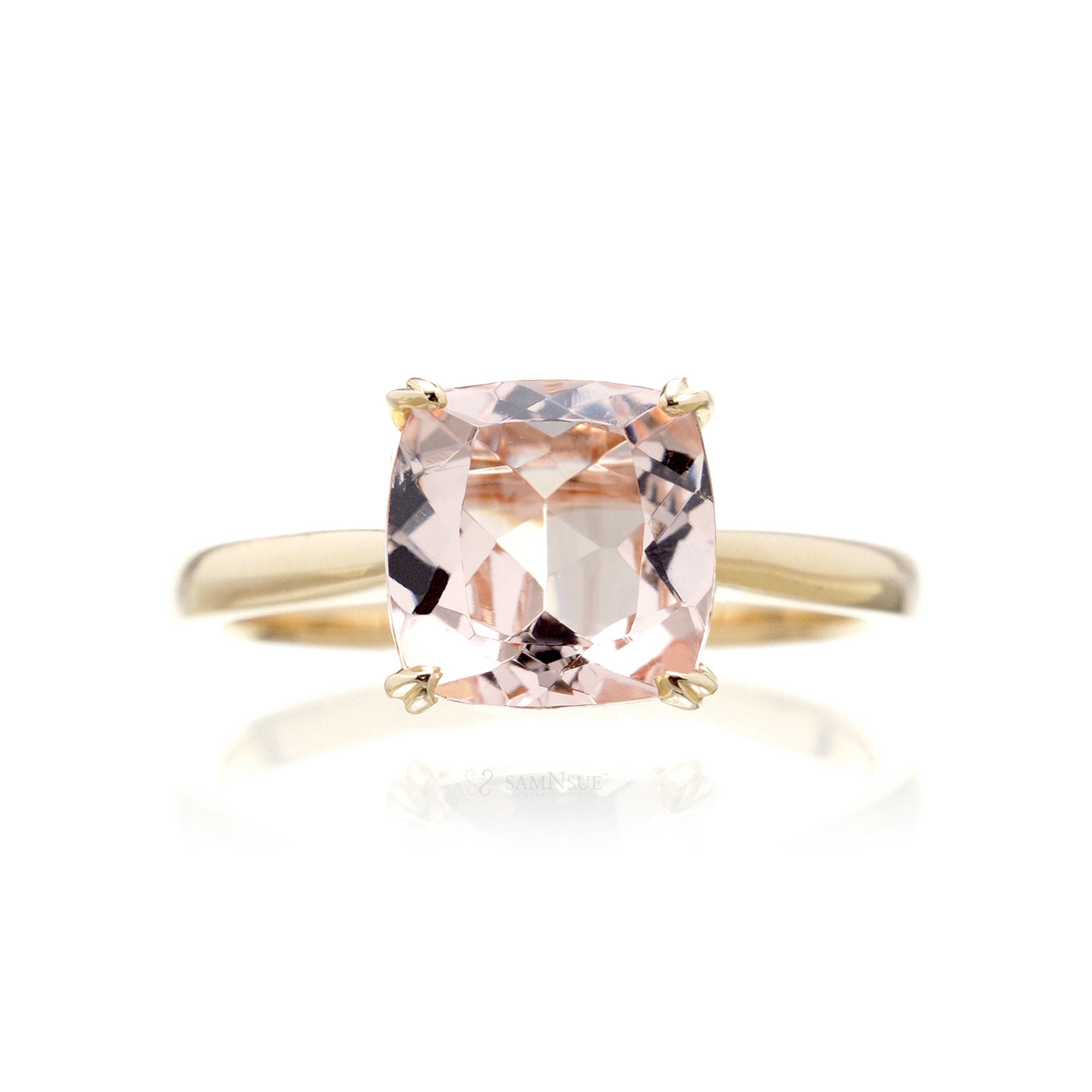 The Emily Square Cushion Morganite