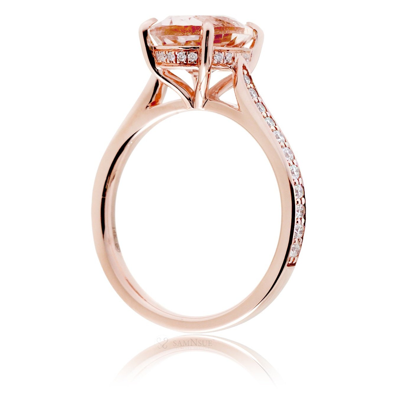 The Emily Round Cut Morganite Ring