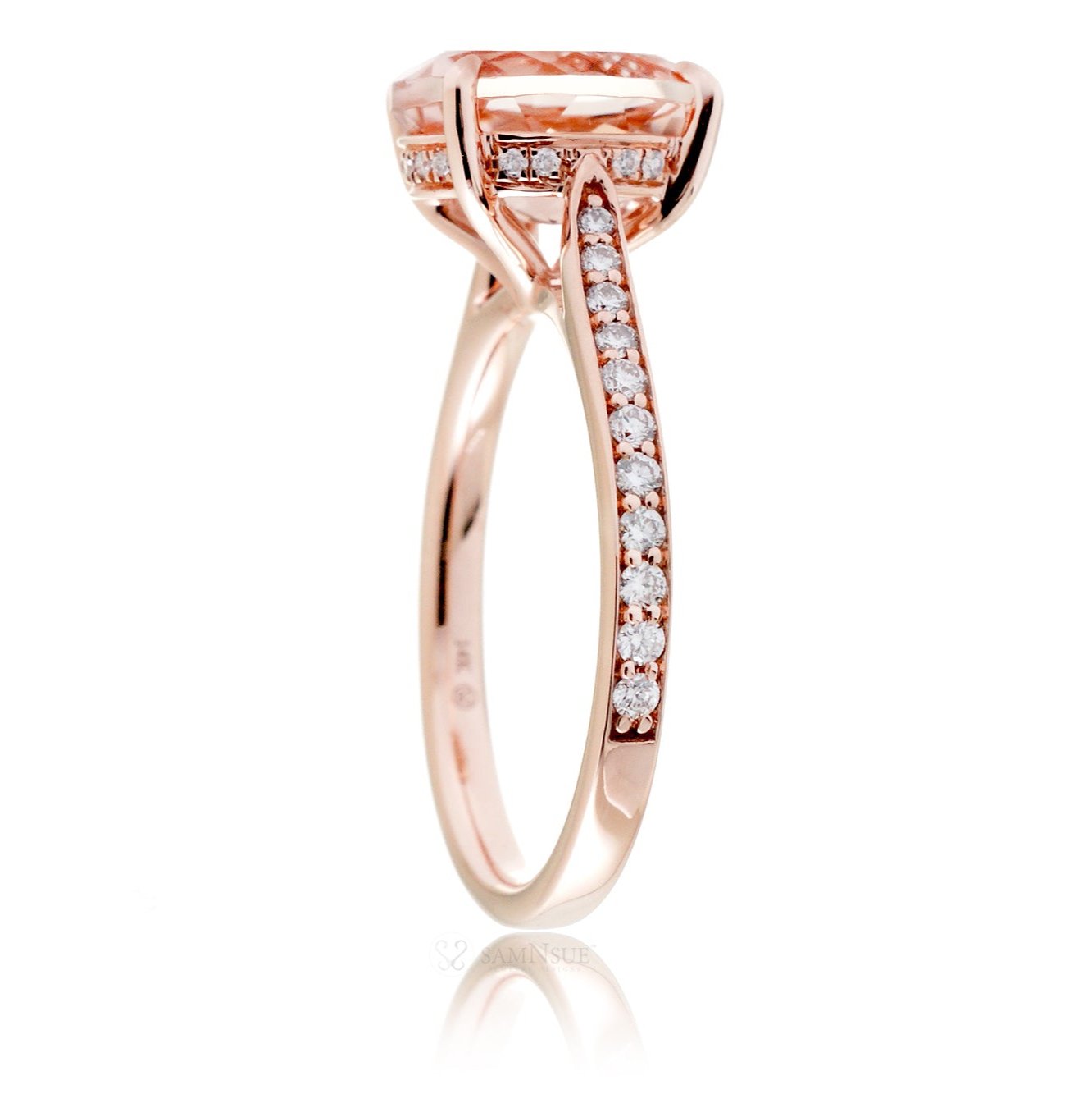 The Emily Round Cut Morganite Ring