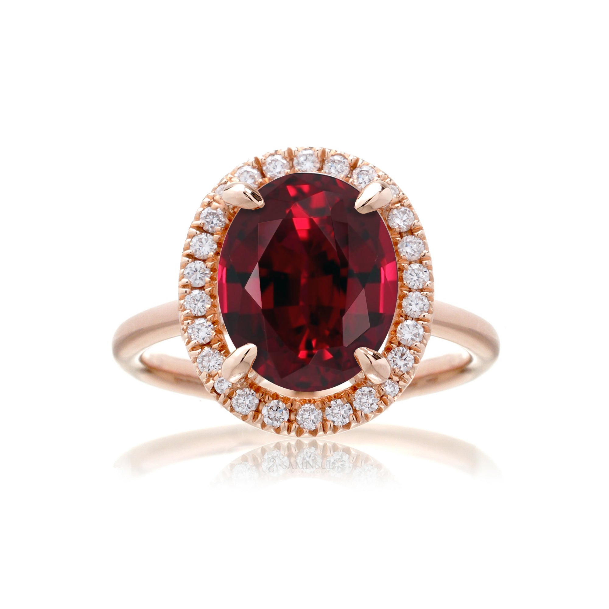 pictures of oval ruby rings