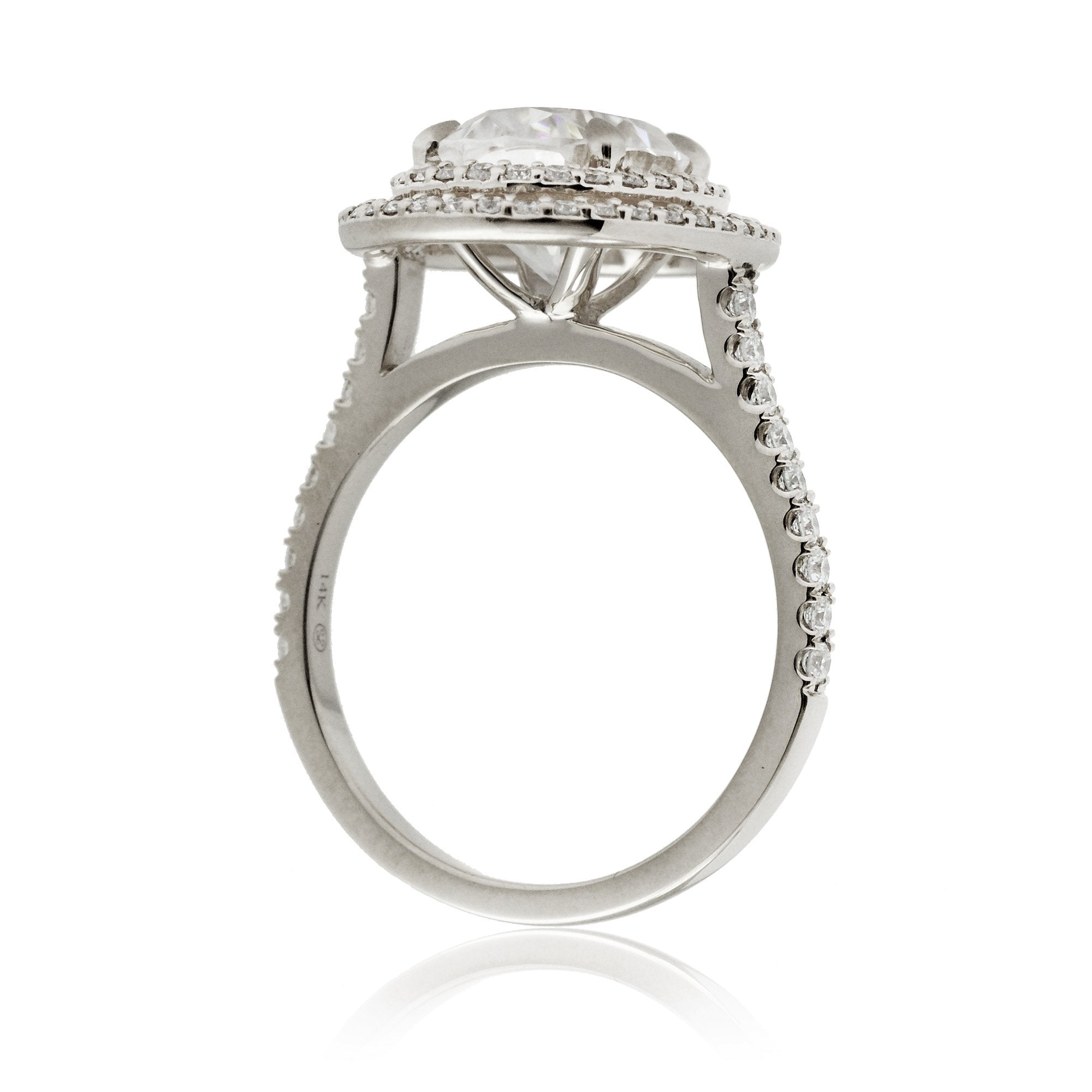 The Steffy Double Halo Oval Moissanite Ring