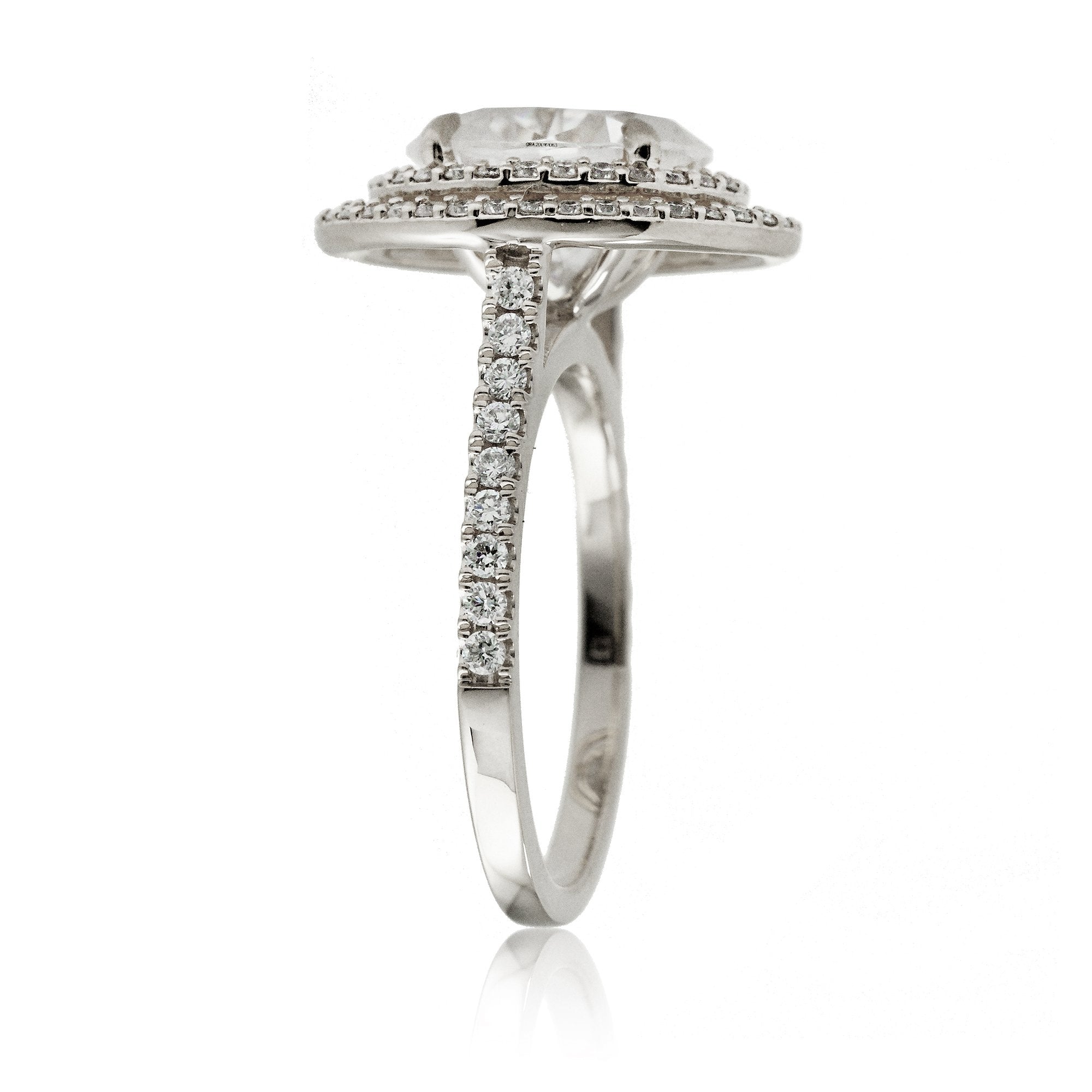 The Steffy Double Halo Oval Moissanite Ring