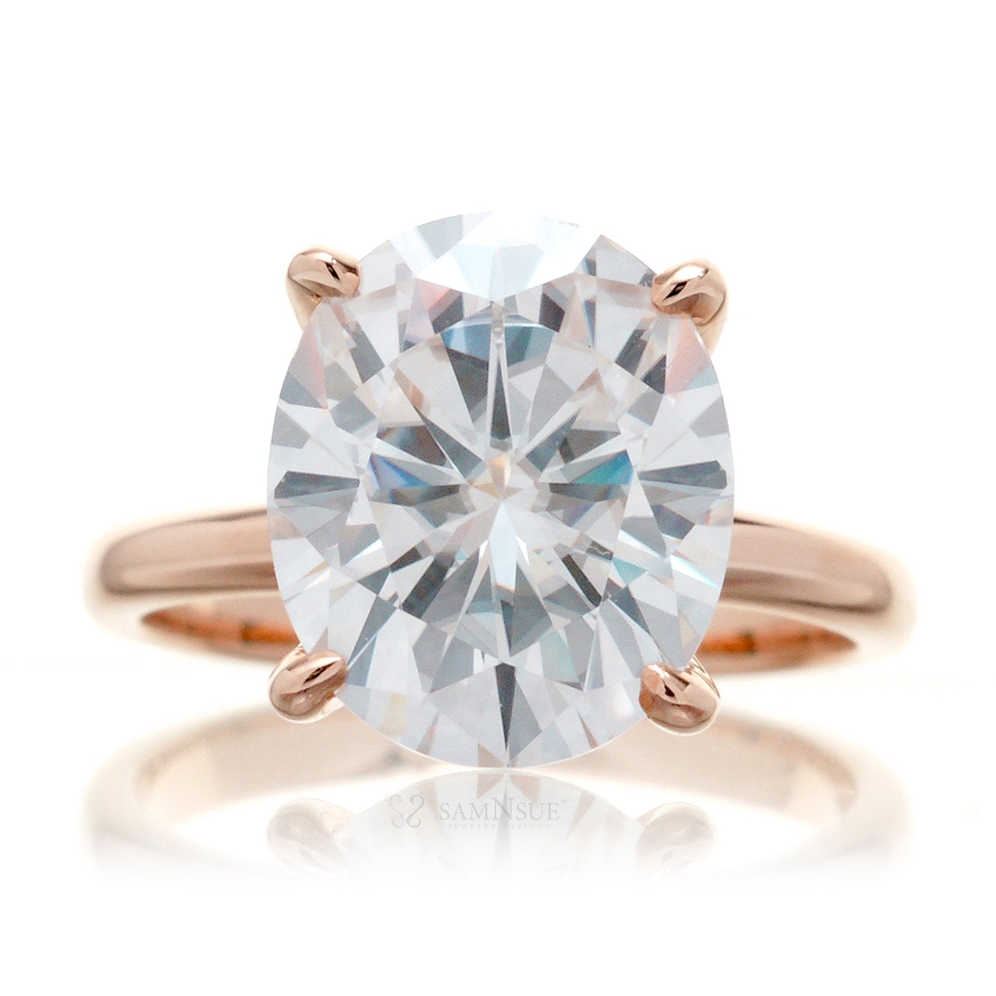 The Kim Oval Moissanite Ring