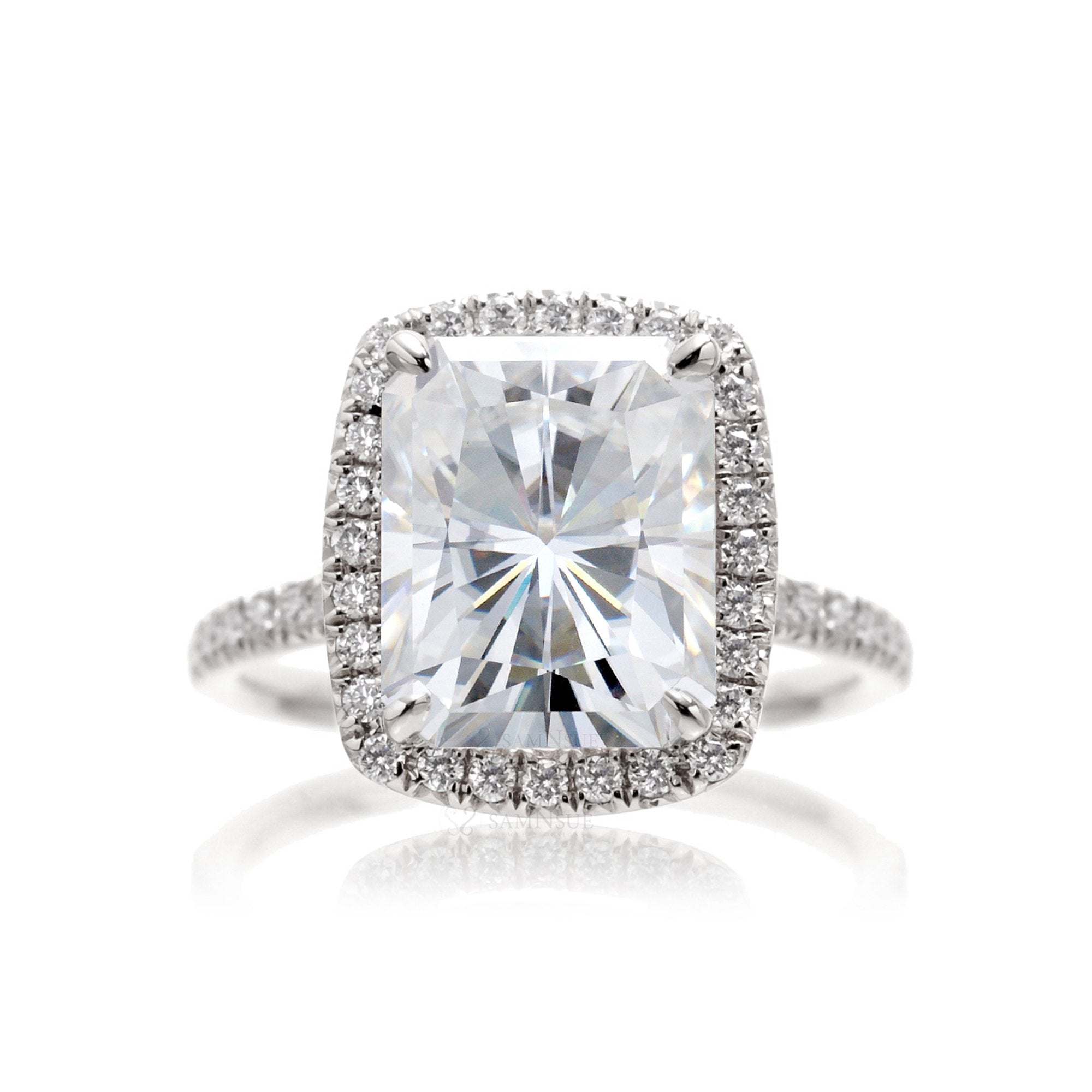 The Caitlin Radiant Moissanite Ring