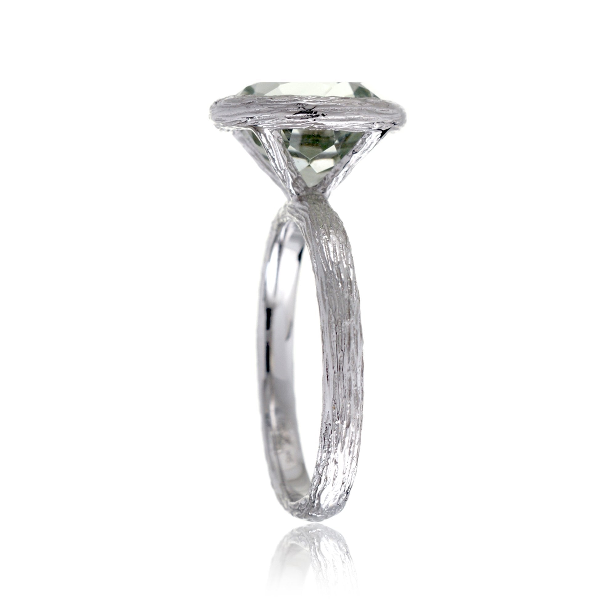 The Twig Round Prasiolite Ring (10mm)