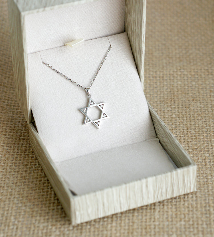 Yellow Gold Jewish Star Charm in Diamonds – Meira T Boutique
